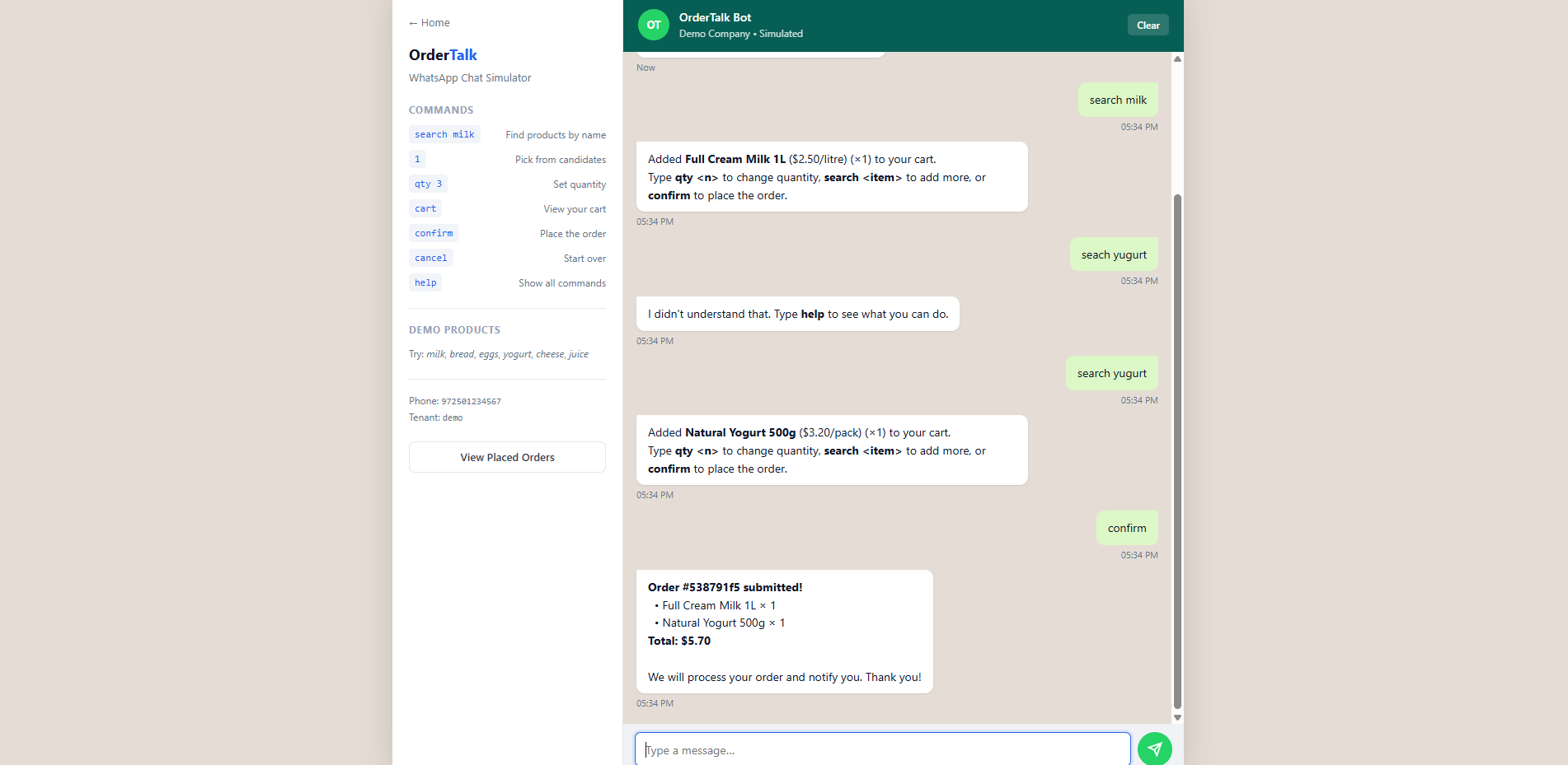 Order Talk